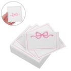  100 Stück Namenskarten mit Schleife: Tischkarten mit rosa Schleife, niedlicher,