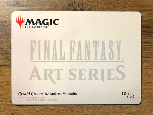 Magic MTG Final Fantasy Gysahl Greens 10/53 Art Series Full Art Gold Stamped - Foto 2 di 2