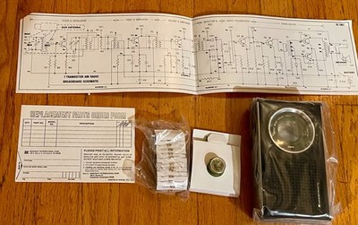 VTG Black Marcraft Portable AM Transistor Radio Kit SE-1007 NEVER ASSEMBLED
