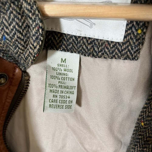 Orvis Tweed Hunting Shooting Vest Gilet Mens Medium Wool Herringbone - Picture 7 of 12