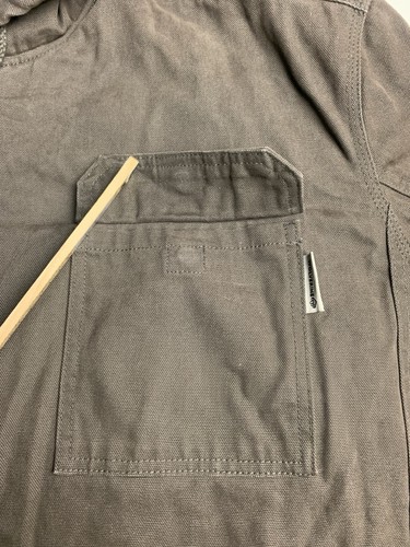 Men's Wolverine Brown Hooded Insulated Coat Jacket 4XL Big & Tall Workwear - Picture 9 of 13