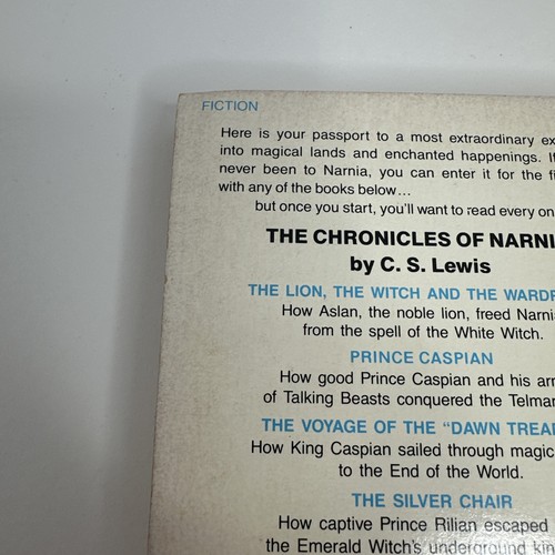 The Lion, The Witch, And The Wardrobe by C.S. Lewis Book 1 1970 Paperback - Picture 14 of 19