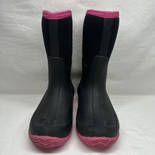 Dryshod Tuffy Kids Boots Size 2 Black Pink Waterproof Insulated Rubber