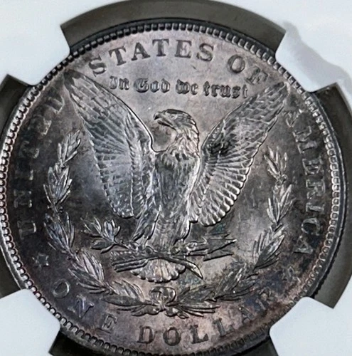 1889 P Morgan Silver Dollar NGC MS61 Lavender Toned/Better Date Morgan