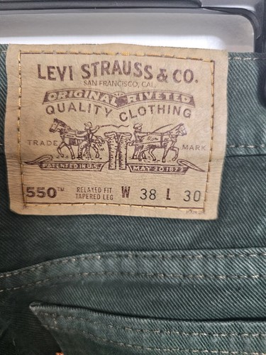 Levi's 550 Orange Tab Made USA Mens 38 X 30. Vintage y2k Green - Picture 5 of 8