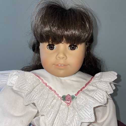 Vestido blanco/rosa vintage 1995 Pleasant Co American Girl Doll Samantha Tea Party - Imagen 22 de 24