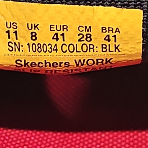 Zapatos Skechers para mujer talla 11 antideslizantes trabajo espuma viscoelástica zapatillas negras - Imagen 8 de 8