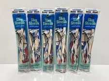 (6) SKY STREAK Balsa Wood Air plane Rubberband Powered Glider GUILLOWS model kit