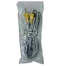 CAT5e Ethernet Patch Cable RJ-45 Network Cord LAN Gray  6 Ft Yellow Ends