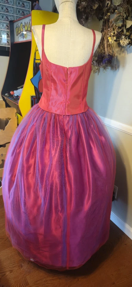 Vintage Y2k Red And Blue Corset Style Prom Dress By Bari-Jay Mkd Sz 11/12 - Image 2 of 4