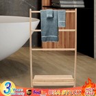 3 Tier Bamboo Freestanding Towel Rack Stand For Hotel Home Bathroom Towel Holder