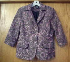 Womans size S - Pinkish print BLAZER - Field Manor - Jacquard fabric - excellent