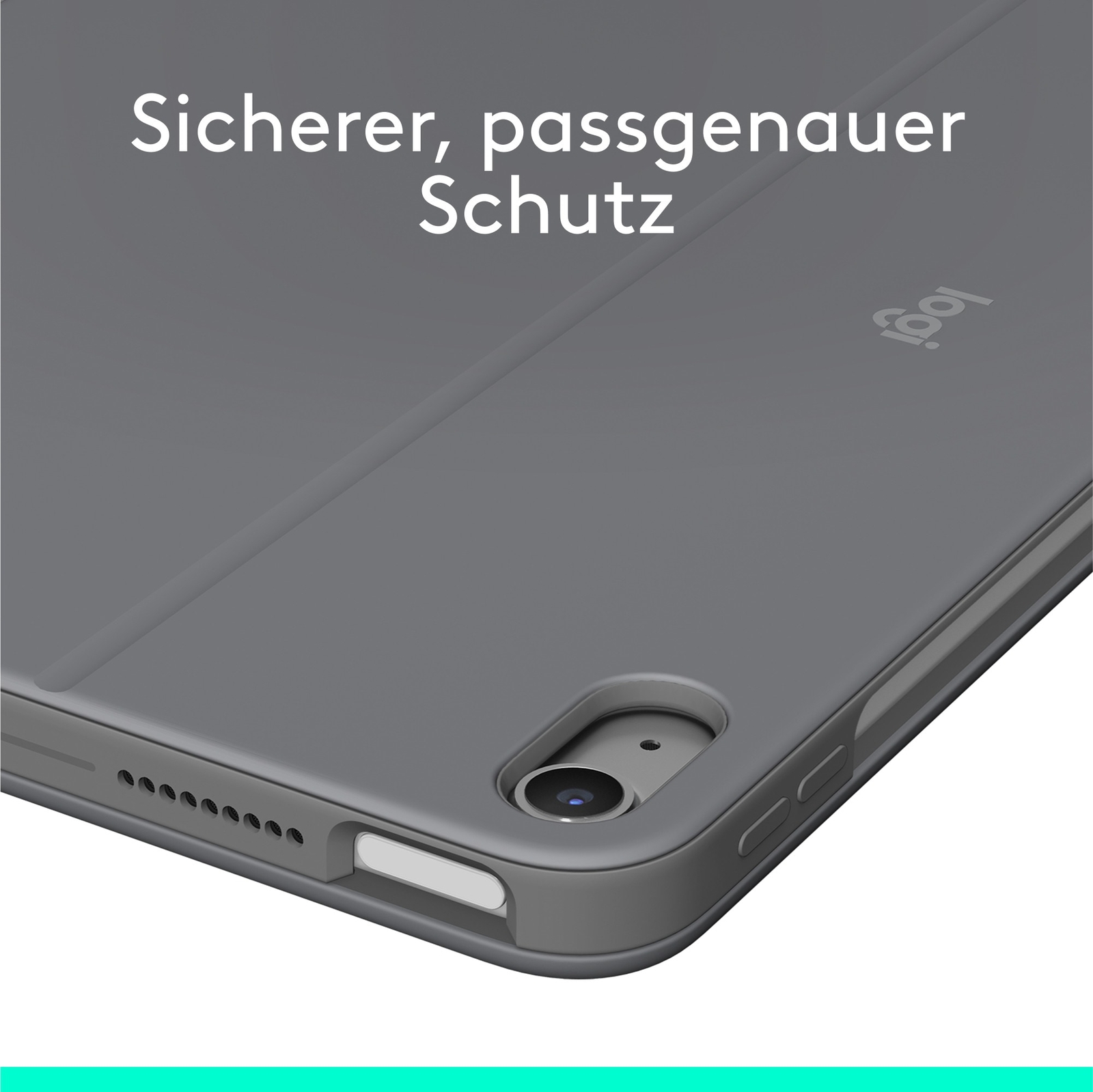 Logitech Combo Touch Tastatur-Case Grau für iPad Air 11 M2 2024, M3 2025