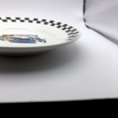 Vintage NASCAR Luncheon Plate by Gibson Checkered Race Car Design 9” - Picture 2 of 3