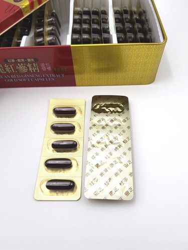 Korean Red Ginseng Extract Gold Soft Capsule 830mg x 120 Tablets(99.6g) Saponine - Picture 6 of 9