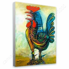 The Rooster by Pablo Picasso | Ready to Hang Canvas | Wall art oil painting HD