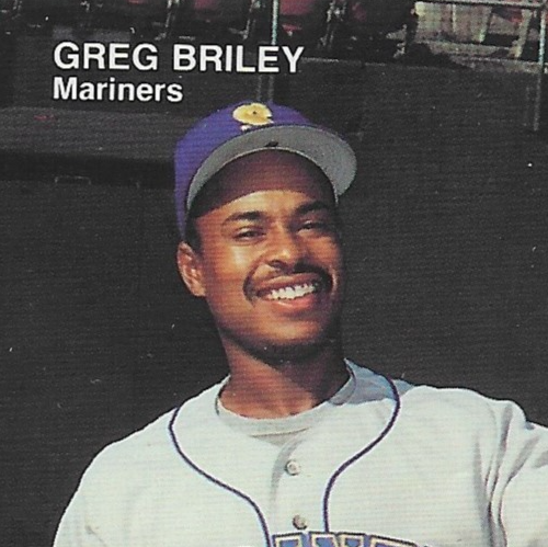 1990 Mothers Cookies Greg Briley 14 Of 28 Seattle Mariners Baseball Card - Picture 7 of 8