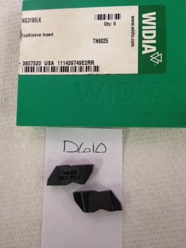 5 NEW WIDIA NG3189LK CARBIDE INSERTS TOP NOTCH GROOVER Grade: TN6025. USA {D610}