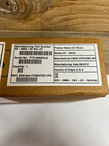 Cisco 7942G IP VoIP Telephone Phone 7942 CP-7942G NEW - Picture 11 of 11