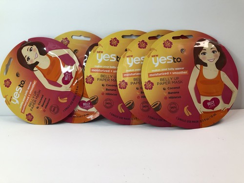 Yes To Belly Up Paper Mask Moisturized and Smoother Belly Pack Of 5 Masks - Picture 1 of 5
