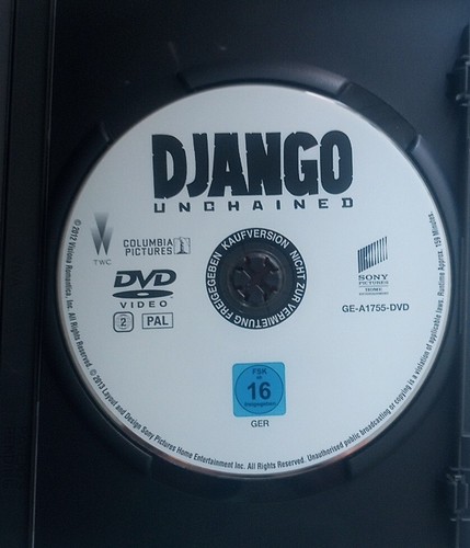 Django Unchained mit Jamie Foxx, Christoph Waltz u. L. DiCaprio DVD Neuwertig - Bild 3 von 3