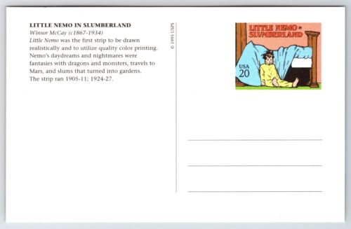 Postal Little Nemo in Slumberland - Winsor McCay - 1995 USPS cómic dibujos animados - Imagen 2 de 2