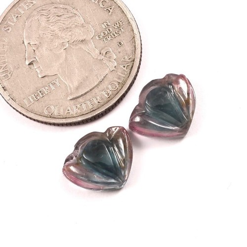 Loose Gemstone Natural Certified Bio Tourmaline Hand Carved Butterfly Wings A552 - Picture 2 of 3