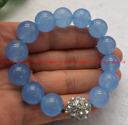 Pretty 12mm Natural Multicolor Gemstone Round Beads Bracelet 7.5" Magnetic Clasp - Picture 158 of 216