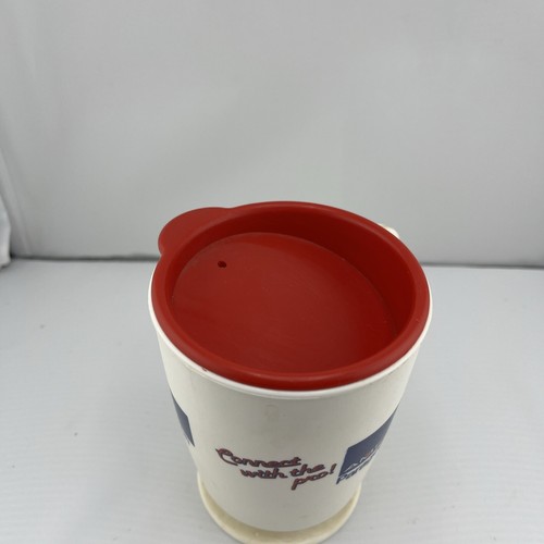 Vtg AMF Paragon Betras Plastics Trip Sip 12 OZ Mug Cup White w/ Red Lid USA - Picture 3 of 5