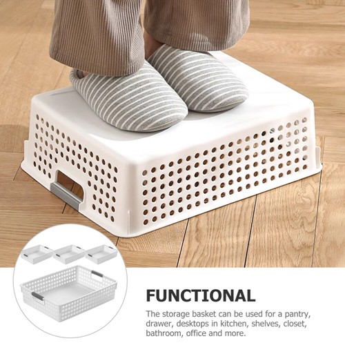 4 Pcs Storage Basket Stackable Baskets Multi-purpose Sorting Trays - Picture 4 of 12