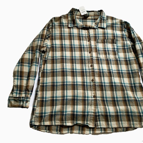 Women's Cotton On Neutral Plaid Long Sleeve Button-Down Oversized Shirt Size S - Picture 3 of 5