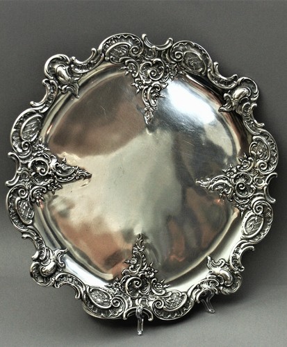 Tortenplatte Bruckmann Salver Tablett Silberplatte 800er Silber Teller (P120) - Bild 2 von 10