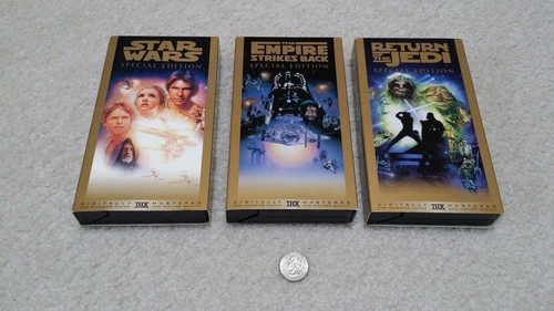 VHS Star Wars (Trilogy) Special Edition 1997 Gold boxes, 3 tapes, 387 minutes - Bild 9 von 12