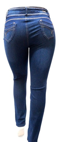 SLS WOMENS PLUS SIZE BLUE Denim JEANS Stretch Skinny JEAN Pants CH069A / ML-8958 - Picture 25 of 38
