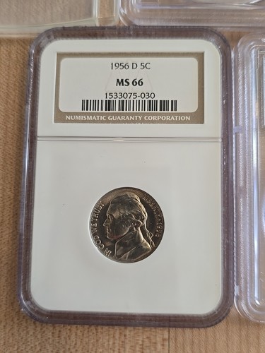 5 Graded Jefferson Nickel Lot: Estate Coin Collection Find. PCGS NGC MS66 Steps - Picture 5 of 6
