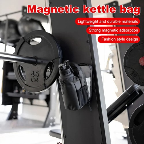Magnetische Sporttasche tragbar Damen Herren Wasserflasche Tasche für Fitnessstudio Fitness Reisen UK - Bild 18 von 19