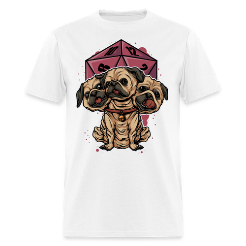 Cerberus Mops Design Fantasy Mythologie Hundeliebhaber Unisex T-Shirt - Bild 5 von 14