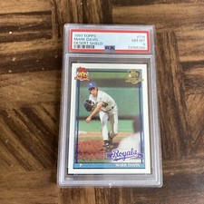 1991 Topps Desert Shield #116 MARK DAVIS PSA 8 ROYALS