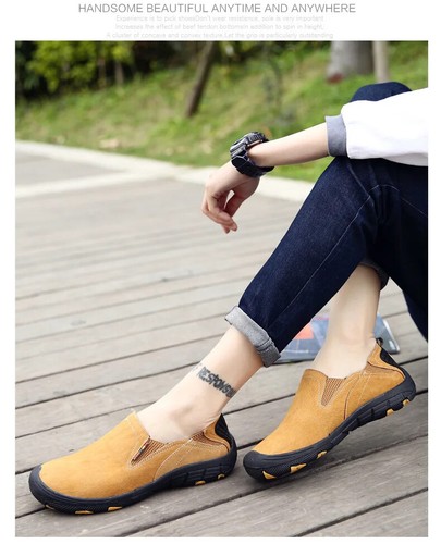 Herren Leichte Halbschuhe Slipper Flach Freizeitschuhe Bequem Weich Wanderschuhe - Bild 18 von 25