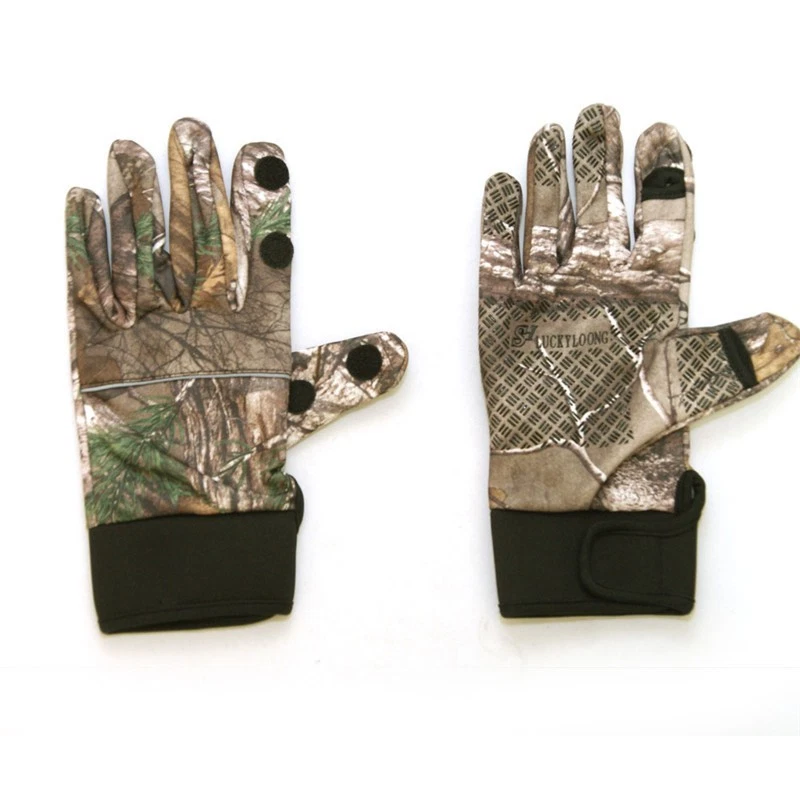 Guantes de caza biónicos al aire libre dedo completo antideslizantes Realtree guantes camuflados verano Foto 3 de 3