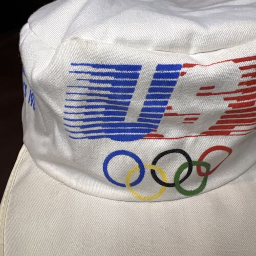 LEVI STRAUSS & CO Painters Hat ~ 1984 USA Olympics Cap ~ 7 1/8 - 7 5/8 ~ VINTAGE - Picture 2 of 6