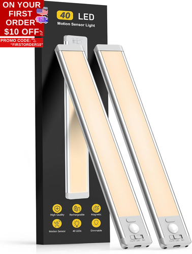 Under Cabinet Lights, 40 LED Rechargeable Battery Operated Motion Sensor Light I - Picture 9 of 12