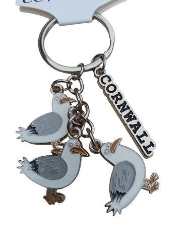 CORNWALL KERNOW CORNISH KEYRING CHROME METAL POLISHED SILVER COLOUR 18 DESIGNS - Foto 45 di 70