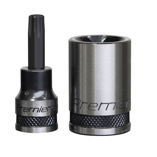 Sealey TRX-Star* Socket & Security Socket Bit Set 38pc 1/4", 3/8" & 1/2"Sq Drive - Picture 2 of 4