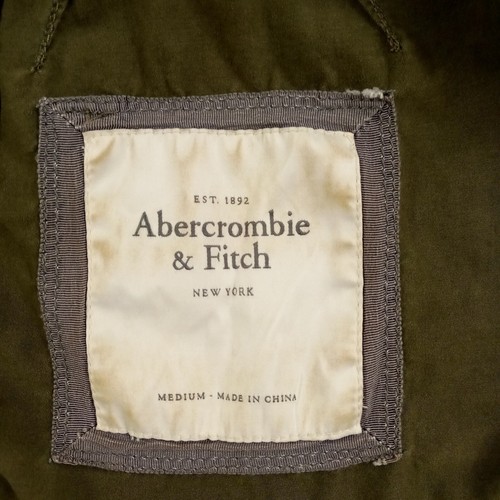 Abercrombie & Fitch Green Military Medium Women's Jacket Cotton Stretch - Picture 6 of 12