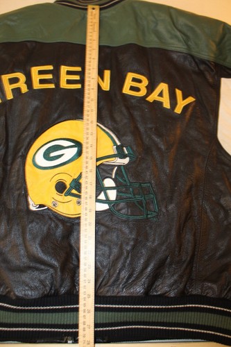 NFL GREEN BAY PACKERS G-111 Carl Banks Size XL Lined Leather Football Jacket - Picture 16 of 20