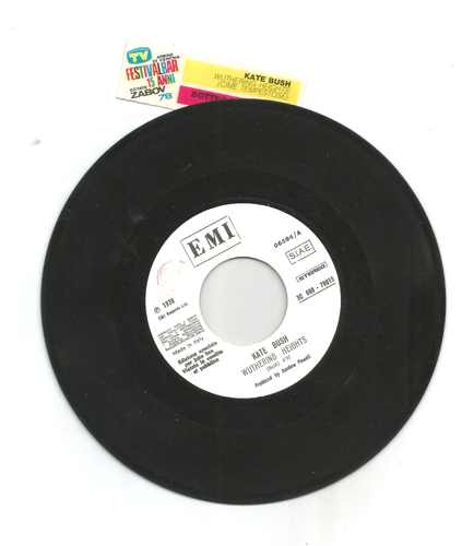KATE BUSH 7" Italy jb-promo 1978 "Wuthering heights" NM mit dem seltenen Titel-Streifen!!
