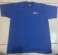 IBM Technology Blue Screen Stars Single Stitched Made In Usa Shirt XL