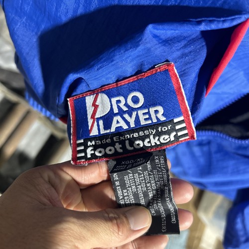 Vintage New York Giants PRO PLAYER Blue Red Puffer Coat Size XL Reversible Sport - Bild 5 von 16