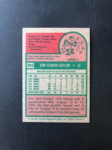 1975 Topps Baseball Cards HOF STARS Pick A Card 1-660 Complete your Set (NM-MT) - Picture 218 of 365